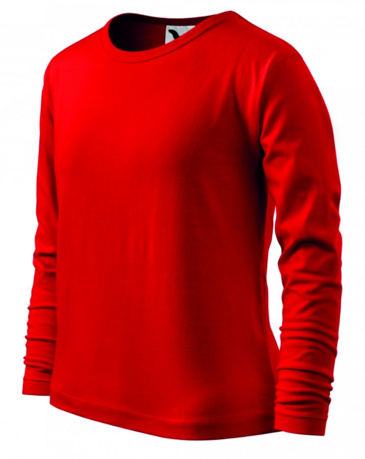Dětské tričko dlouhý rukáv FIT-T LS 121 červená vel. 110 - Obrázek